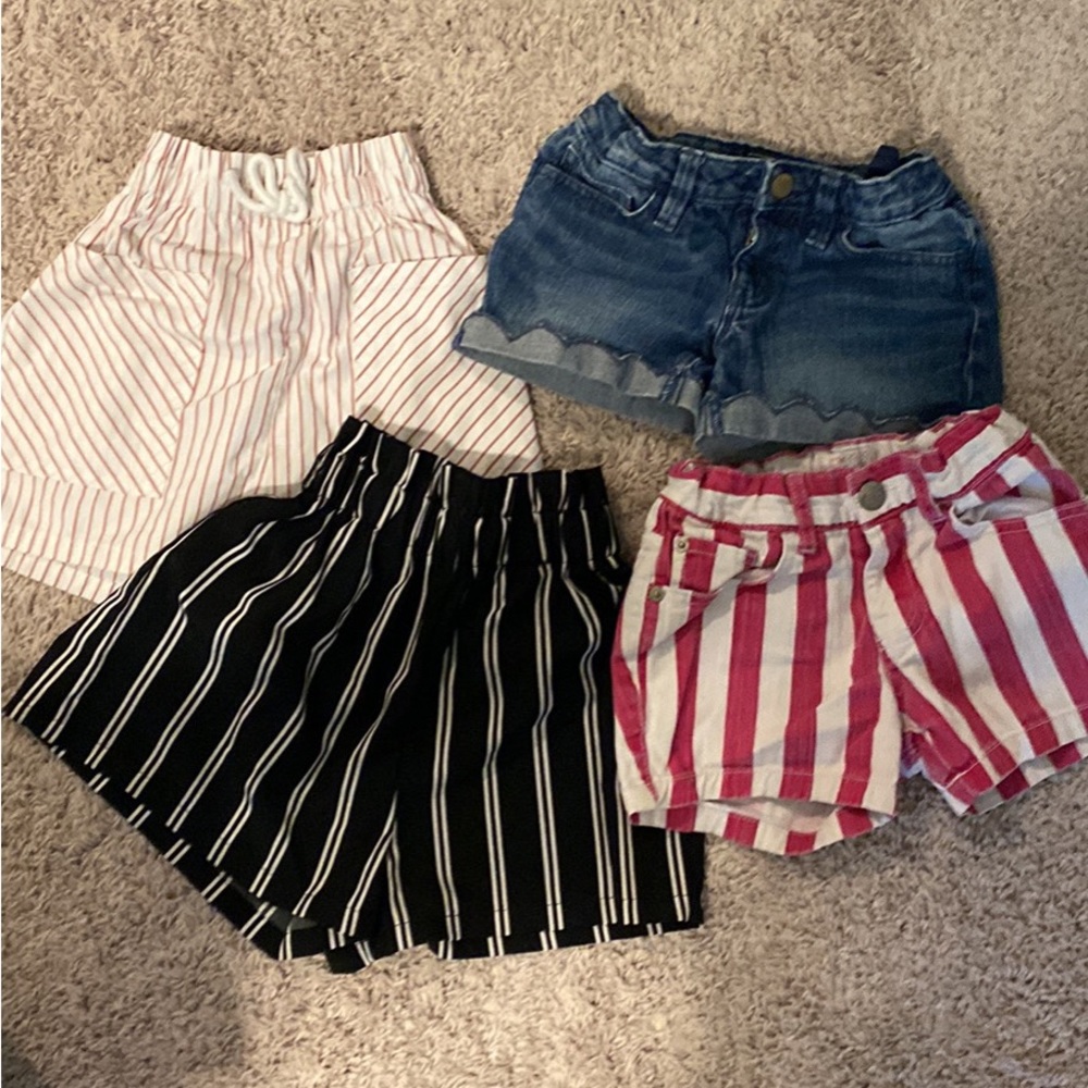 Lot of 4 little girl shorts